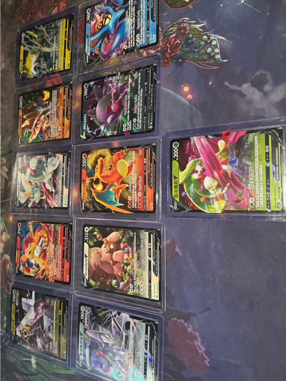 Pokemon Holographic Card Lot - Black, Green, Red